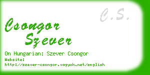 csongor szever business card